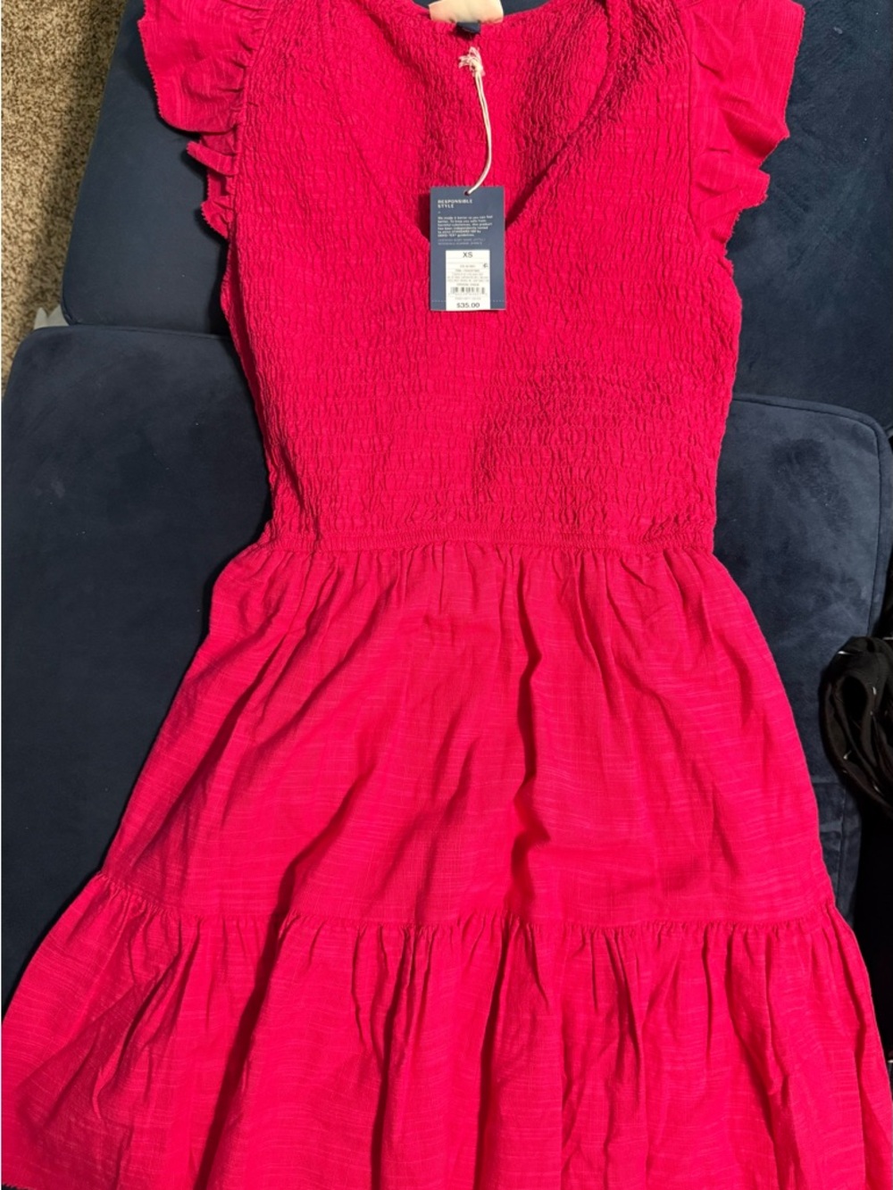 Target Hot Pink Ruffle Sleeve Mini Dress
